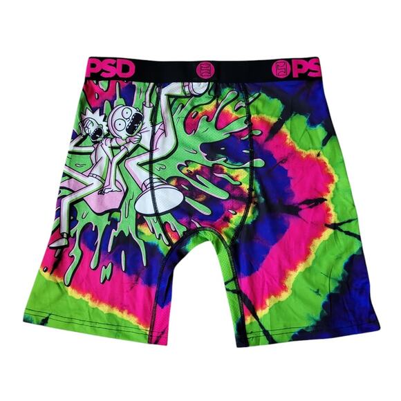 PSD Underwear, Men's Small, Rick and Morty Slime, Multicolor, 7" Boxer Brief - Picture 2 of 6